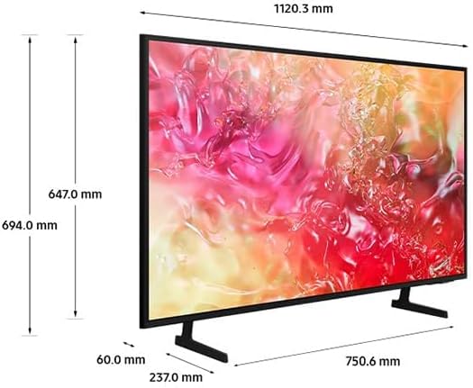 SAMSUNG 50 Inch TV Crystal UHD 4K, DU7000, PurColor, 4K Upscaling, Samsung Tizen OS, Q - Symphony, Black, UA50DU7000 - 2024 Model - Next Innovate